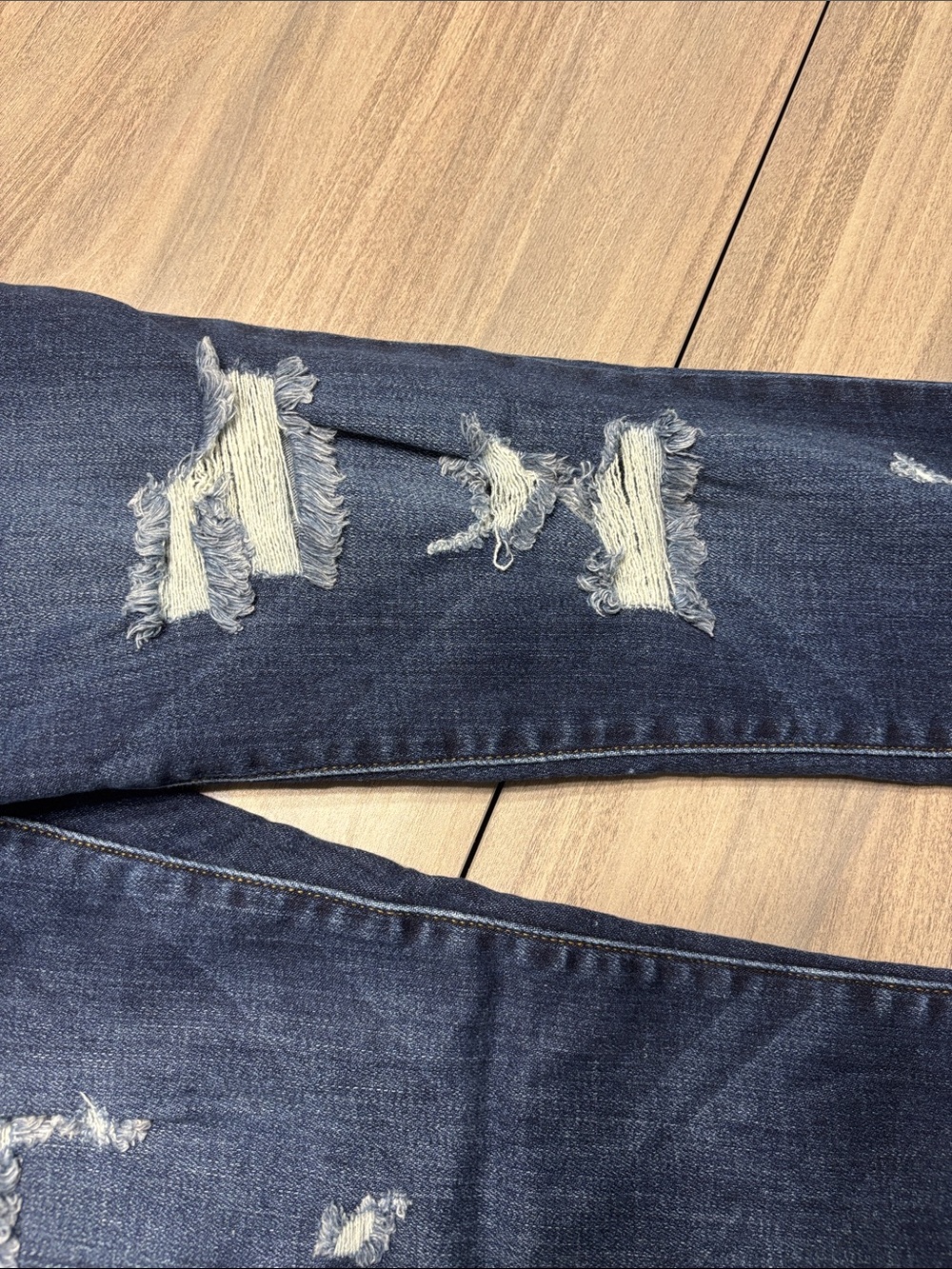 Judy Blue Dark Blue Distressed Women's Skinny Jeans - Picture 5 of 7